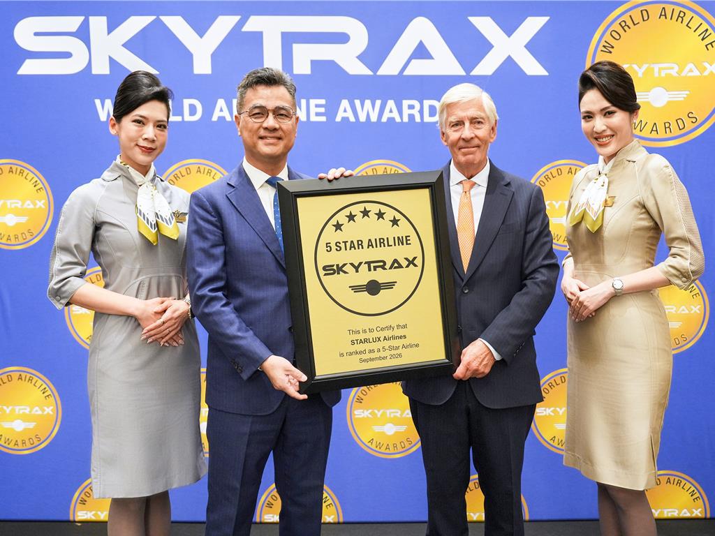 星宇航空連續2年獲SKYTRAX五星　首奪全球最整潔航空公司